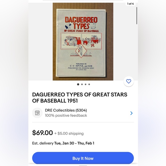 Daguerro Types of Great Stars of Baseball (copyright 1951). - Picture 5 of 5